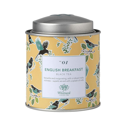 Whittard of Chelsea- Tea Discoveries English Breakfast Caddy - Black Loose Leaf Tea, Vegetarian, Vegan Friendly, Resealable Tea Tin (140g, 1ct)