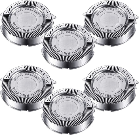 6 Pieces SH50/52 Shaver Replacement Heads Compatible with Norelco Series 5000 (S5xxx), AquaTouch (S5xxx), AquaTouch (AT8xx, AT7xx) and PowerTouch (PT8xx, PT7xx), 9 Blades
