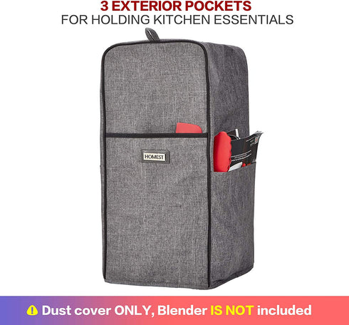 HOMEST Dust Cover for Vitamix Blender, Only Fit Low-profile Container, Compatible with Classic-G-Series and Smart System Models, Grey (Cover Only)