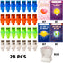 JOYIN 28 Packs Valentines Cards with LED Finger Lights, Light Up Finger Beams Lights Glow in the Dark Toys for Kids Valentines Day Gift Exchange, Birthday Holiday Party Favors