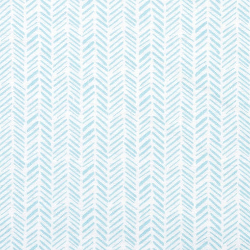 Trend Lab Deluxe Flannel Fitted Crib Sheet, Aqua Herringbone