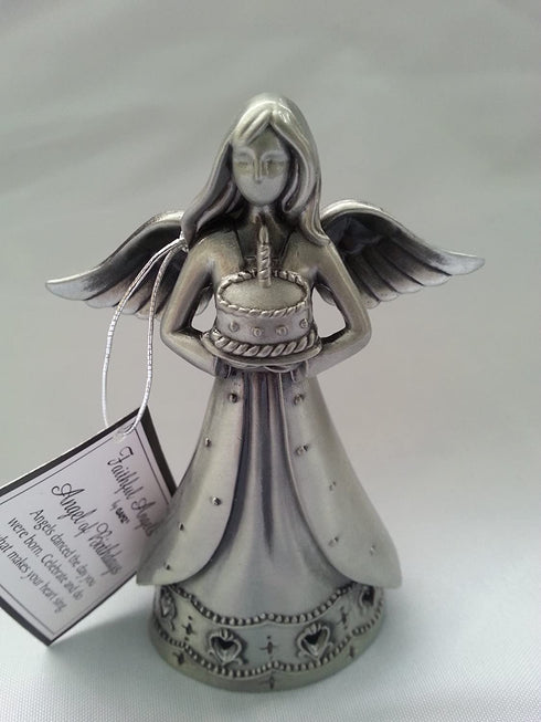 Angel of Birthdays - Faithful Angels Pewter Angel Figurine - In Gift Box