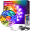 KSIPZE RGB Led Strip Lights 50ft Color Changing with 44 Key Remote Kit for Room Bedroom Kitchen Home Indoor