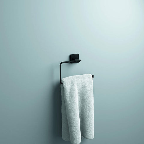 Franklin Brass Maxted Towel Ring, Matte Black, Bathroom Accessories, MAX46-FB 7.87 x 2.15 x 6.04 Inches