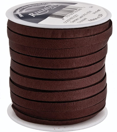 Realeather Crafts Deerskin Lace, Chocolate