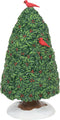 Department 56 Village Accessories Holiday Holly Tree with Cardinals Figurine, 3.5 Inch, Multicolor