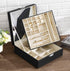 Oyydecor Two-Layer Pu Leather Jewelry Box Organizer Display Storage case Necklace Ring Earring Storage Lockable Gift Case Gifts for Women