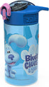 Zak Designs Blue's Clues Kids Water Bottle with Spout Cover and Built-In Carrying Loop, Made of Durable Plastic, Leak-Proof Water Bottle Design for Travel (16 oz, Pack of 2)