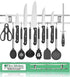 Magnetic Knife Holder for Wall - Stainless Steel Knife Magnetic Strip 18 Inch - Wall Knife Magnet Bar Rack With Hooks - Kitchen Utensil Holder and Knife Storage Holder