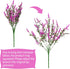 Shiny Flower Artificial Lavender Flowers Bouquet, 8 Bundles Outdoor Fake Shrubs UV Resistant Lifelike Greenery Bushes for Home Kitchen Garden Wedding Outdoor Indoor Porch Box Decorations (Mix)