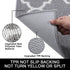 Kitinjoy Premium Indoor Door Mat, 20"x32" Non Slip Absorbent Entryway Rug, Resist Dirt Floor Mat Entrance Rug, Machine Washable Low-Profile Inside Floor Door Mat Door Rug for Entryway, Grey Trellis