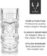 Viski Pacific Crystal Tiki Glasses Set of 2, Lead-Free Premium Crystal Clear Glass, Stylish Tiki Cocktail Glasses, Cocktail Glass Gift Set, 14 oz