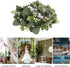 KESYOO Welcome Sign Artificial Eucalyptus Wreath Rustic Front Door Sign for Farmhouse Porch Front Door Decorations