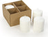 Hosley 3x4 High White Unscented Pillar Candles - Set of 4. Bulk Buy Wax Blend. Ideal for Wedding, Emergency Lanterns, Spa, Aromatherapy, Party, Reiki, Candle Gardens