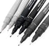 Uni Pin Fineliner Drawing Pen - Sketching Set - Gray Tones - 0.1/0.5mm - Set of 6