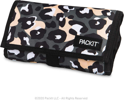 PackIt Freezable Lunch Bag, Wild Leopard Gray