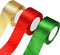 3 Rolls Wide Christmas Satin Ribbon Double Face Polyester Satin Ribbon Solid Satin Ribbon for Christmas Wedding Mother's Day Gift Wrapping Crafts Hair Bows, Party Favors … (2inch, Red, Green,Gold)