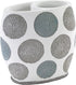 Avanti Linens Dotted Circles Collection, Toothbrush Holder, White