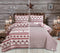 Lodge Style Ultra Lightweight Quilt Set Queen Size 90"x90", Striped 3 Piece Bedding Sets, Deer Snowflake Printed Rustic Bedspread Coverlet for Cabin Country Home Bedroom Decor,1 Quilt + 2 Pillow Shams