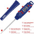 Escali Advanced Digital Waterproof Meat Thermometer, Min/Max Recall, Pack of 1, Navy Blue