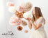 Vidal Crafts 20 PCS Dusty Pink, Rose Gold, Ivory, Pastel Grey, Tissue Paper Pom Poms Kit, 14", 10", 8", 6", Tissue Paper Flowers for Wedding, Birthday, Bridal Shower, Bachelorette, Baby Shower D©cor