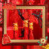 16 Pieces 2022 Chinese New Year Decorations Chinese Knot with New Year Tiger Charm Red Blessing Bag with Fringe Chinese Feng Shui Tiger Tassel for New Year Home Wealth Success Good Luck Success