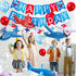 Airplane Birthday Party Supplies 56 Pieces Airplane Themed Party Decoration with Inflatable Airplane Balloons Thick Latex Balloon Happy Birthday Banners Kid Airplane Cloud Balloon Decor
