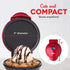 Dash Mini Maker Electric Round Griddle for Individual Pancakes, Cookies, Eggs & other on the go Breakfast, Lunch & Snacks with Indicator Light + Included Recipe Book - Red