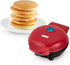 Dash Mini Maker Electric Round Griddle for Individual Pancakes, Cookies, Eggs & other on the go Breakfast, Lunch & Snacks with Indicator Light + Included Recipe Book - Red