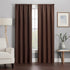 ECLIPSE Kendall Modern Blackout Thermal Rod Pocket Window Curtain for Bedroom or Living Room (1 Panel), 42" x 63", Chocolate