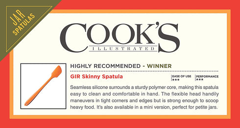 GIR: Get It Right Premium Silicone Spatula - Non-Stick Heat Resistant Kitchen Spatula - Perfect for Baking, Cooking, Scraping, and Mixing - Skinny - 11 IN, Red