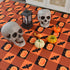 Softalker Halloween Rectangle Tablecloth, Waterproof Washable Checkered Halloween Themed Orange Pumpkin Bats Polyester Table Cloth for Party Decoration & Horror Movie Nights 60 x 84 inch