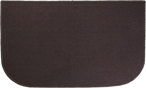 Ritz Accent, Stain Resistant Kitchen Floor Rug, with Non Slip Latex Backing, 18-inch by 30-inch, Chocolate Brown