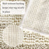 Bath Rugs Ultra Thick and Soft Texture Bath Mat Chenille Plush Striped Floor Mats Hand Tufted Bath Rug with Non-Slip Backing Door Mat for Kitchen/Entryway (Cream - 20" x 32")