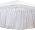 Biscaynebay Wrap Around Bed Skirts for Twin & Twin XL Beds with Extra Long Drop of 25 Inches, White Elastic Dust Ruffles Easy Fit Wrinkle & Fade Resistant Silky Luxurious Fabric Solid Machine Washable