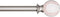 Amazon Basics Decorative 5/8" Curtain Rod with Baseball Finials, 86"-120"