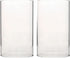 Hosley Set of 2- 7 Inch High Clear Glass Hurricane Candle Holder or Sleeve. Wonderful Accent Piece for Coffee or Side Tables. Ideal Gift for Weddings Home and Events. O9