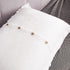 WERDIM Shaggy Fluffy Faux Fur Pillowcases 2 Pack Button Closure Velvet Pillow Shams Standard/Queen Size (White, 20 X 26 Inches)