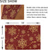 Christmas Snowflakes Red Placemats Set of 4 Non Slip Burlap Winter Table Mats Heat Resistant Washable Place Mats for Dining Home Kitchen 12 x 18 Inch