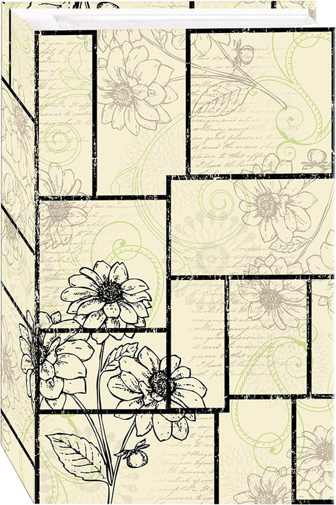 3-Ring Photo Album 504 Pockets Hold 4x6 Photos, Floral Panes Design