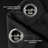 TOAVA DECO Black Curtains for Bedroom 2 Panels Grommet Top Blackout Thermal Insulated Room Darkening Curtains Panels for Bathroom 52 Inch Width x 45 Inch Length