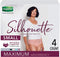 Depend Silhouette Incontinence and Postpartum Underwear for Women, Maximum Absorbency, Disposable, Small, Pink/Black/Teal/Berry, 4 Count