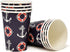 Nautical Anchor Party Supplies Set 24 9" Plates 24 7" Plate 24 9 Oz Cups 50 Luncheon Napkins Sailor Boat Ship Theme Navy Red White Striped Birthday Baby Shower Disposable Tableware Decor Gift Boutique