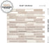 Smart Tiles - Peel and Stick Backsplash - Milenza Vasto Beige (Metallic), Travertine Stone in Beige - 4 Sheets of 10.20" x 9.00" - 3D Stick on Tiles for Kitchen and Bathroom Backsplashes