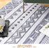 JINCHAN Door Mat 2x3 Area Rug Kitchen Rug Boho Rug Moroccan Floor Cover Bathroom Rug Mudcloth Rug Sketch Geometric Bohemia Mat Grey Dimond Non Slip Carpet for Living Room Bedroom Dining Room Entryway