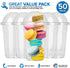 Stock Your Home 16 Oz Plastic Cups With Dome Lids (50 Count) -Parfait Cups With Lids - Disposable And Leak-Proof -Clear Cups With Dome Lids For Snacks, Food Sampling, Bakeries, Cupcakes, Ice Cream