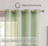 Green Linen Sheer Curtain Panel Pairs with Grommets/Eyelets Rustic Window Drape Treament Decoration for Living Room Bedroom Farmhouse, 54x63 Inch, 2 Panels, Sage