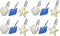 Ben&Jonah Set of 12 Decorative Resin Shower Curtain Hooks - Sea Shells and Stars