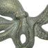 ChasBete Octopus Iron Wall Hooks for Hanging, Rustic Decorative Hooks/ Key Holder/ Coat Hooks/ Towel Hooks with 6 arms - Gold Green