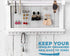 Comfify Rustic Jewelry Organizer - Wall Mounted Jewelry Holder w/Removable Bracelet Rod, Shelf & 16 Hooks - Perfect Earrings, Necklaces & Bracelets Holder - Pure White